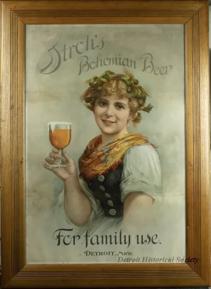 Sign, Advertising - Stroh's Bohemian Beer