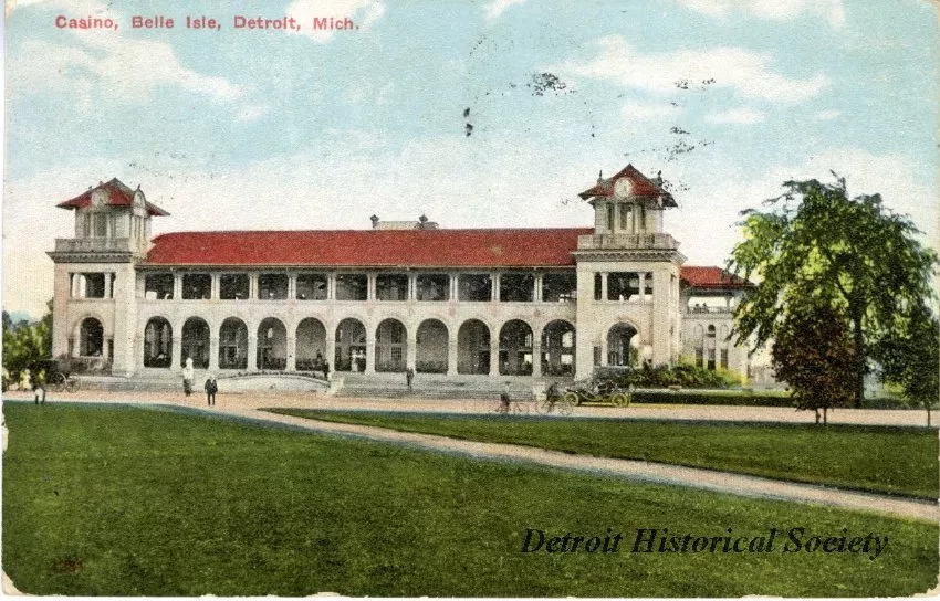 Postcard - Casino, Belle Isle, Detroit, Mich.