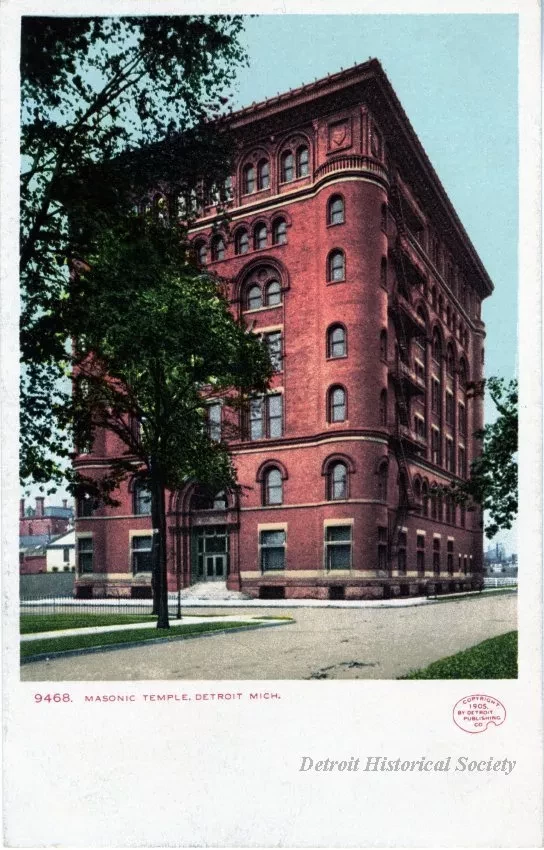 Postcard - Masonic Temple. Detroit, Mich.