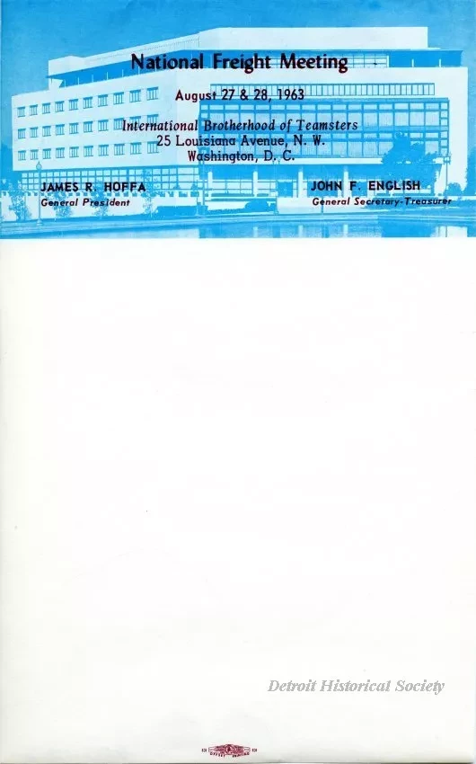 Paper, Letterhead - International Brotherhood of Teamsters
Chauffeurs, Warehousemen & Helpers of America