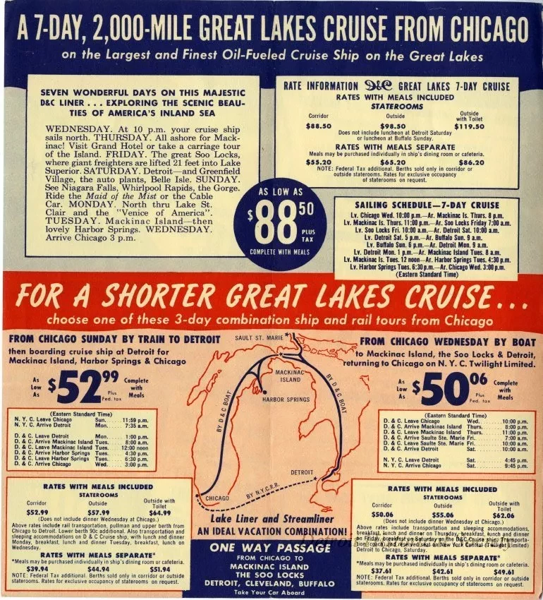 Brochure - D&C, 7-Day Great Lakes Cruise