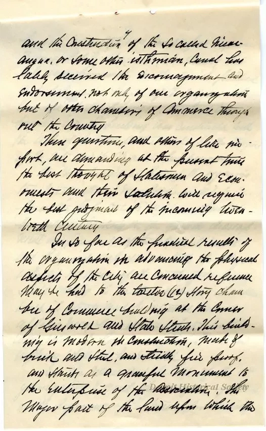 Letter - The Chamber of Commerce