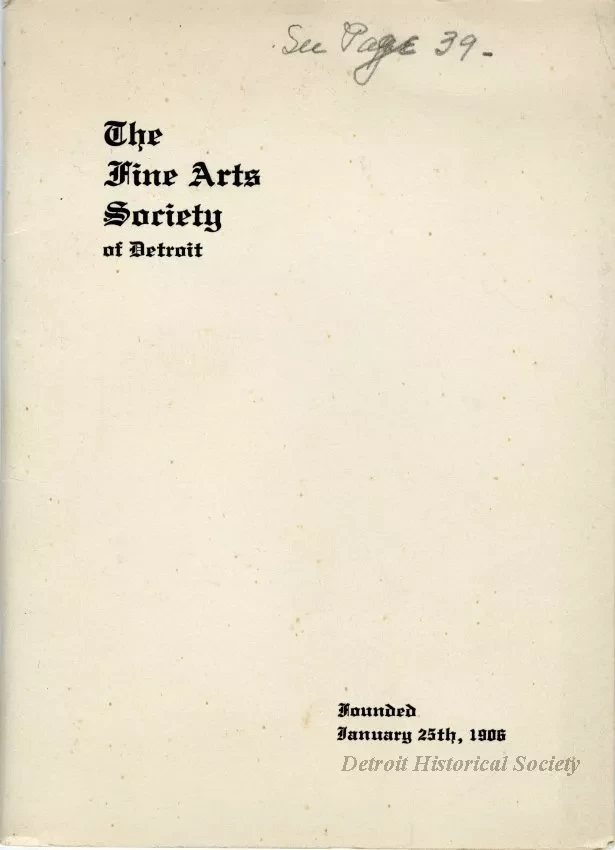 Booklet - Articles of Association and By-Laws, Present and Former Officers, Charter Members and Signers of the Articles of Association, Present Members, 1935