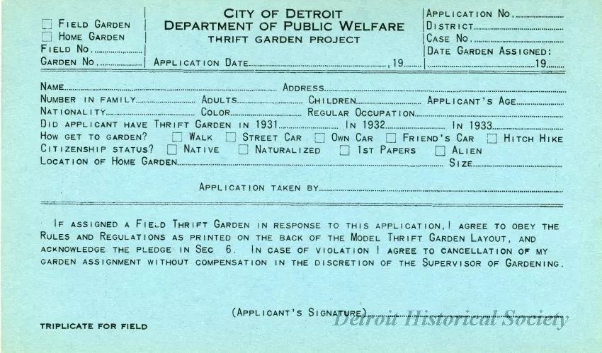 Application, Registration