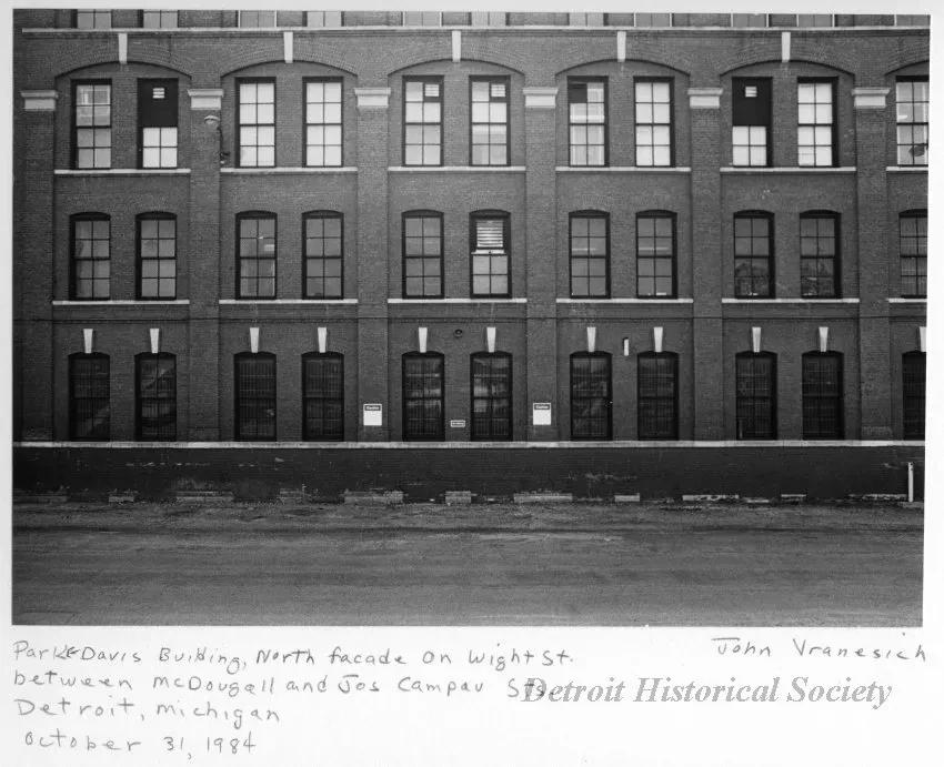 Print, Photographic - Parke Davis Building, North Facade on Wight St. Between McDougall and Jos Campau Sts.
