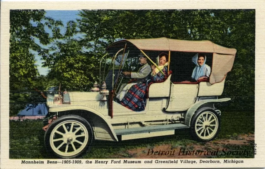 Postcard - Mannheim Benz - 1905-1909, the Henry Ford Museum and Greenfield Village, Dearborn, Michigan