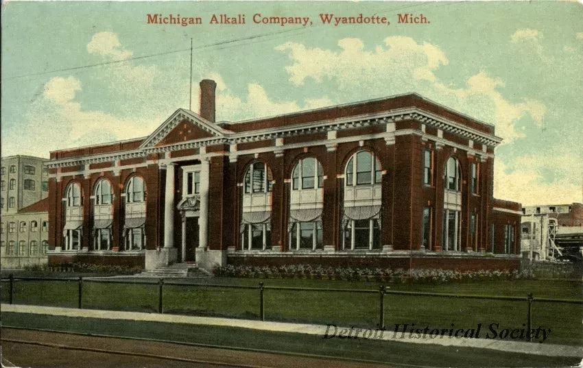 Postcard - Michigan Alkali Company, Wyandotte, Mich.