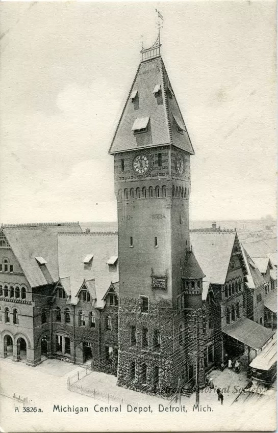 Postcard - Michigan Central Depot, Detroit, Mich.