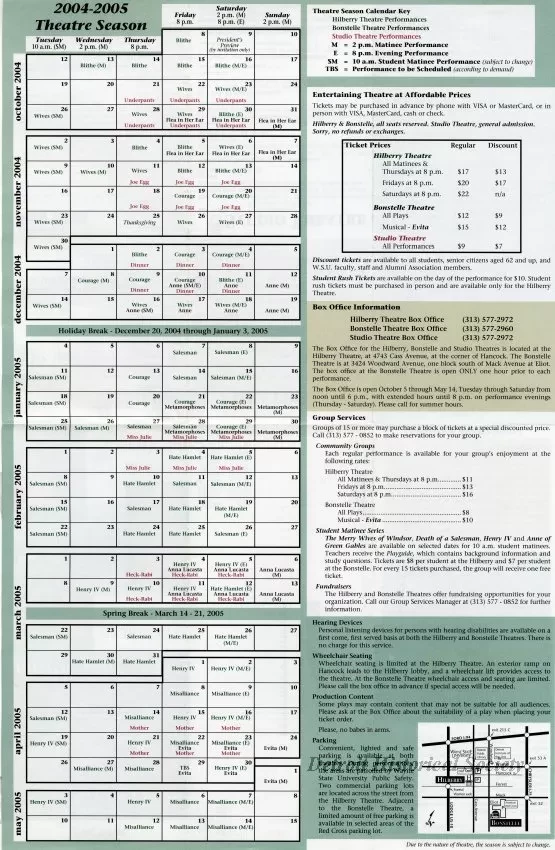 Program, Theater
