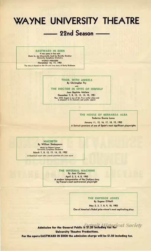 Program, Theater