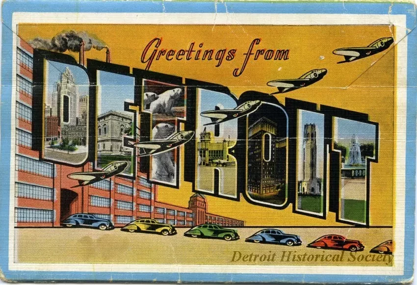 Post Folder - Souvenir Folder of Detroit, Michigan