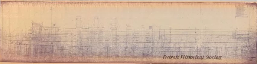 Blueprint - Inboard Profile
[SS Greater Detroit and SS Greater Buffalo]