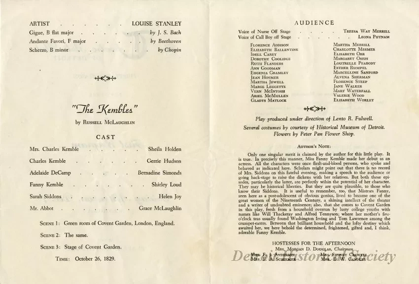 Program, Theater