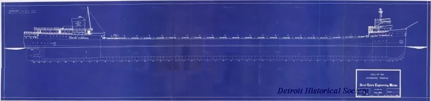 Drawing, Technical - Hull No. 301, Outboard Profile
[SS Edmund Fitzgerald]