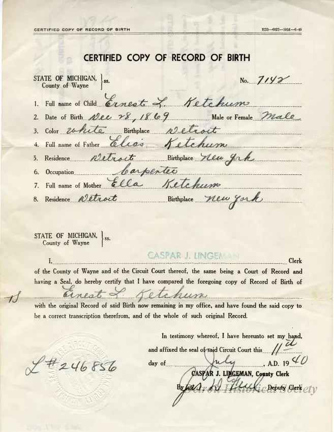 Certificate, Birth