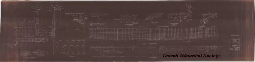 Blueprint - Aircraft Training Vessel, IX-64 (Ex. Seeandbee),
Flight Deck Structure