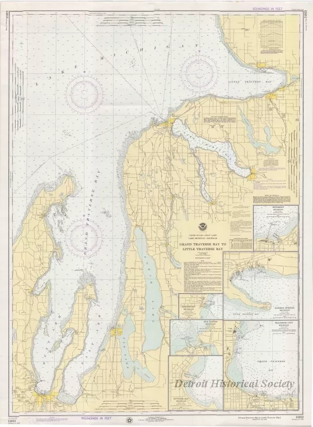 Chart, Navigational - Grand Traverse Bay to Little Traverse Bay