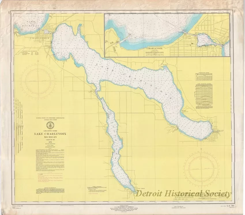 Chart, Navigational - Lake Charlevoix, Michigan