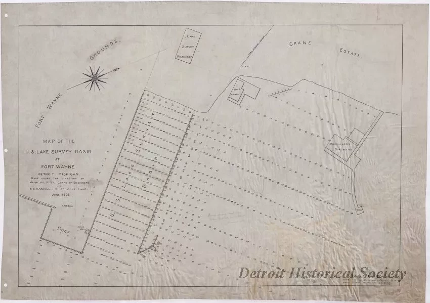 Map - Map of the U. S. Lake Survey Basin at Fort Wayne