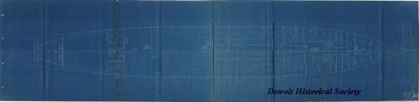Blueprint - Steamer No. 168, Orlop Deck Cabin Plan