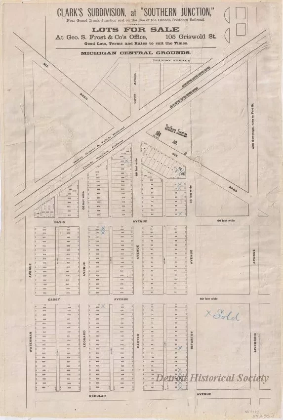 Poster - Clark's Subdivision at Southern Junction