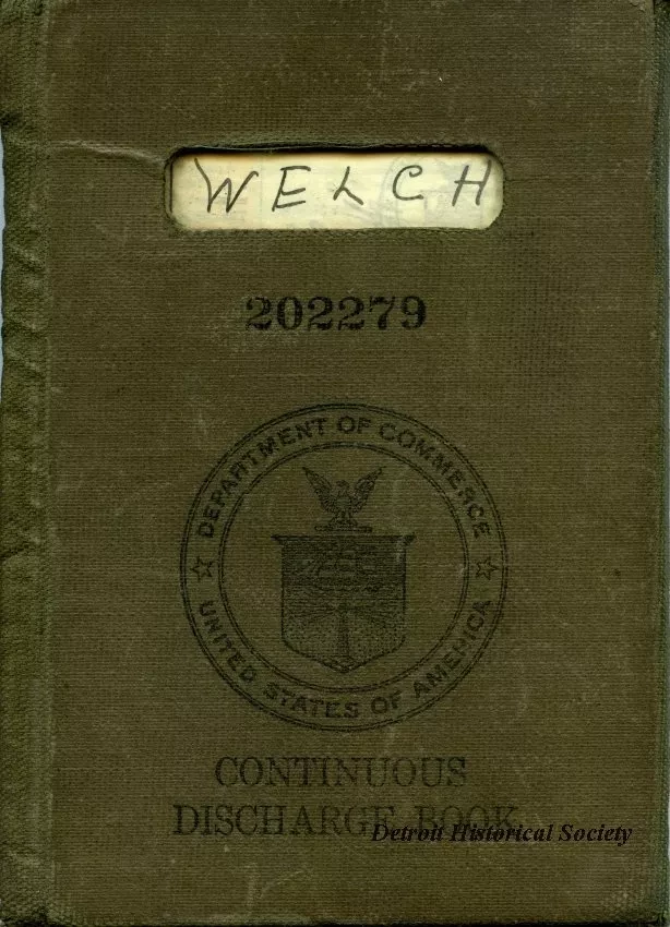 Book, Discharge - United States Department of Commerce Discharge Book No. 202279