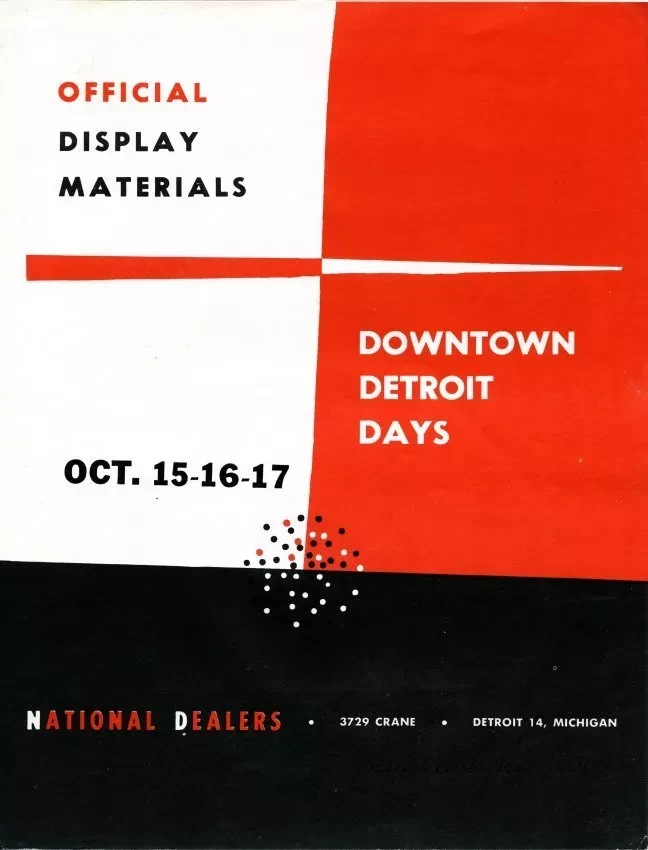 Brochure - Official Display Materials,
Downtown Detroit Days