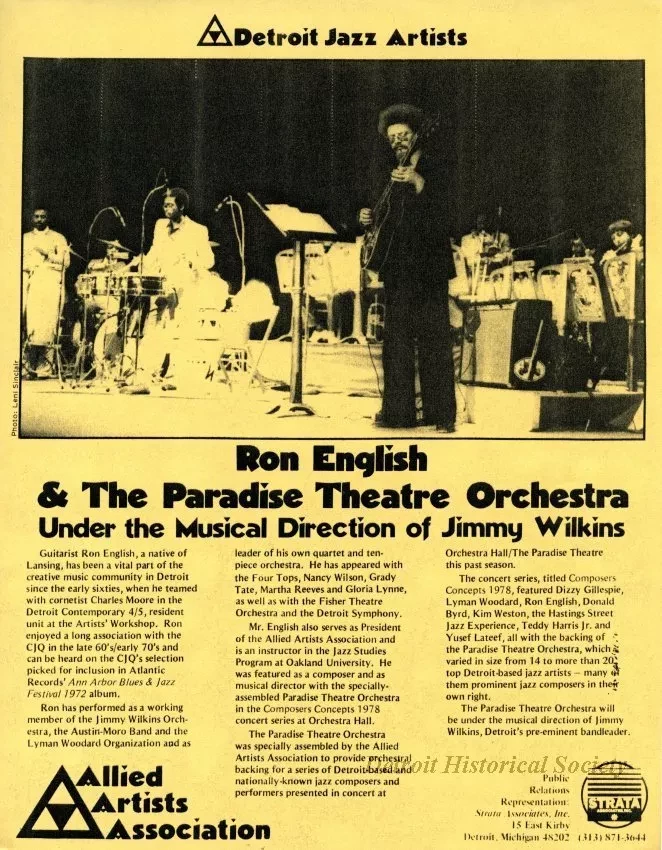 Release, News - Ron English & the Paradise Theatre Orchestra 
Under the Direction of Jimmy Wilkins