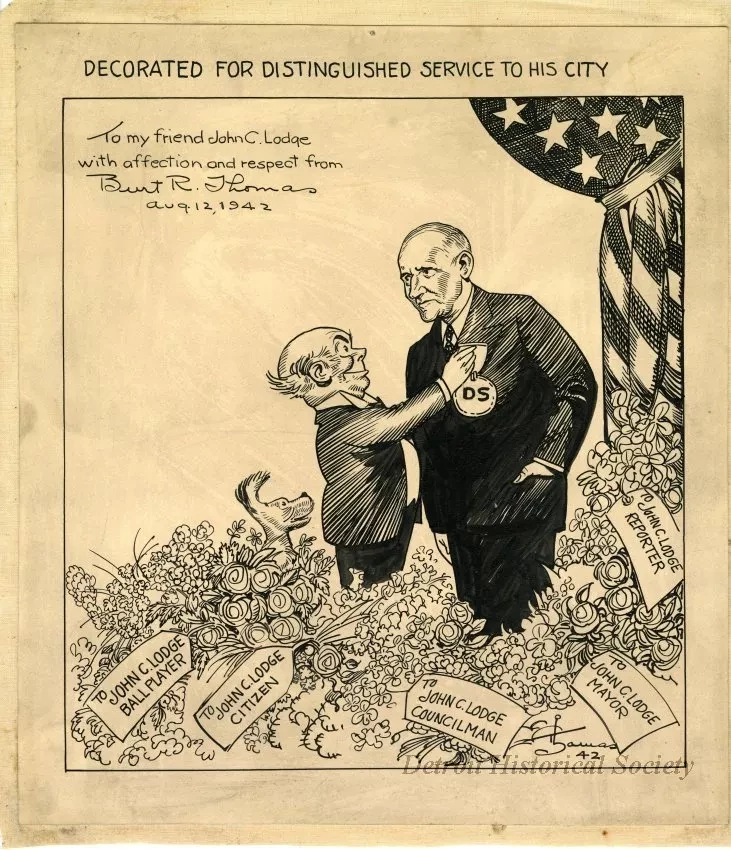 Cartoon - Decorated For Distinguished Service To His City