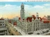 Postcard - Post Office and Fort Street, Detroit, Mich.