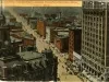 Postcard - Looking Out Michigan Avenue from Pontchartrain Hotel, Detroit, Mich.