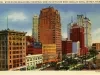 Postcard - Washington Boulevard, Industrial Bank Building and Book Cadillac Hotel, Detroit, Mich.
