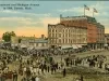 Postcard - Woodward and Michigan Avenue, in 1860, Detroit, Mich.