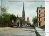 Postcard - Looking Up Woodward Ave. South of Adelaide, Detroit, Mich.
