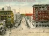 Postcard - Broadway looking north from Pingree Square, Detroit, Mich.