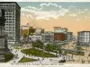 Postcard - The Hub of the City, Campus Martius, Detroit, Mich.
