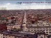 Postcard - Birds-eye View of Detroit, Mich., out Gratiot Ave.