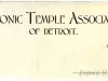 Paper, Letterhead - Masonic Temple Association of Detroit