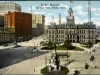 Postcard - Soldiers Monument and City Hall, Detroit, Mich.