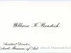Card, Business - William K. Bradish