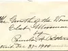Envelope - The Growth of the Women's Club Movement