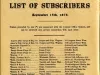 Directory, Telephone - The Speaking Telephone!
List of Subscribers connected with the Central Office System