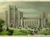 Postcard - New Masonic Temple, Temple Avenue and Second Boulevard, Detroit, Michigan.