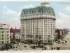 Postcard - Hotel Pontchartrain and Woodward Avenue, Detroit, Mich.