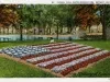 Postcard - Floral Flag, Water Works Park, Detroit, Mich.
