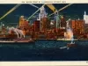 Postcard - Water Front by Illumination, Detroit, Mich.