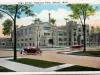 Postcard - High School, Highland Park, Detroit, Mich.