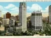 Postcard - Skyline from Grand Circus Park, Detroit, Mich.