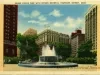 Postcard - Grand Circus Park with Edison Memorial Fountain, Detroit, Mich.