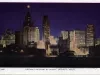 Postcard - Detroit Skyline at Night, Detroit, Mich.